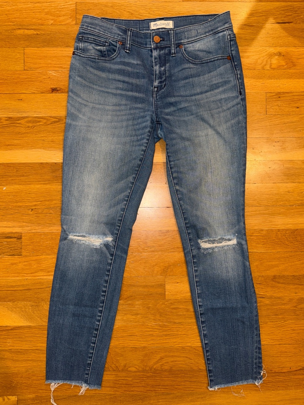 Madewell Mid-Rise Skinny Skinny Jeans in Medium Blue